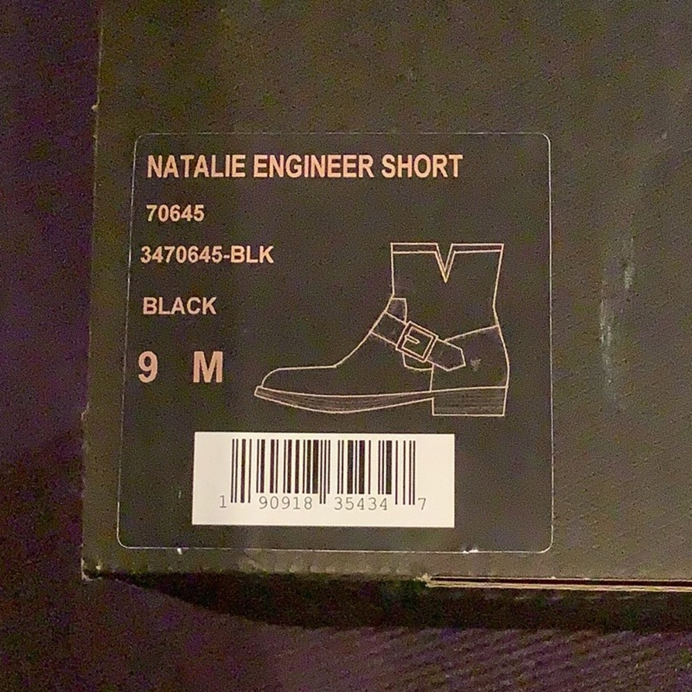 Frye Natalie Short Engineer boots.